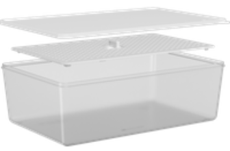 Pote com Grade 4,5l Natural Basic Coza 30,8 x 19,3 x 9,7 cm – Natural Coza