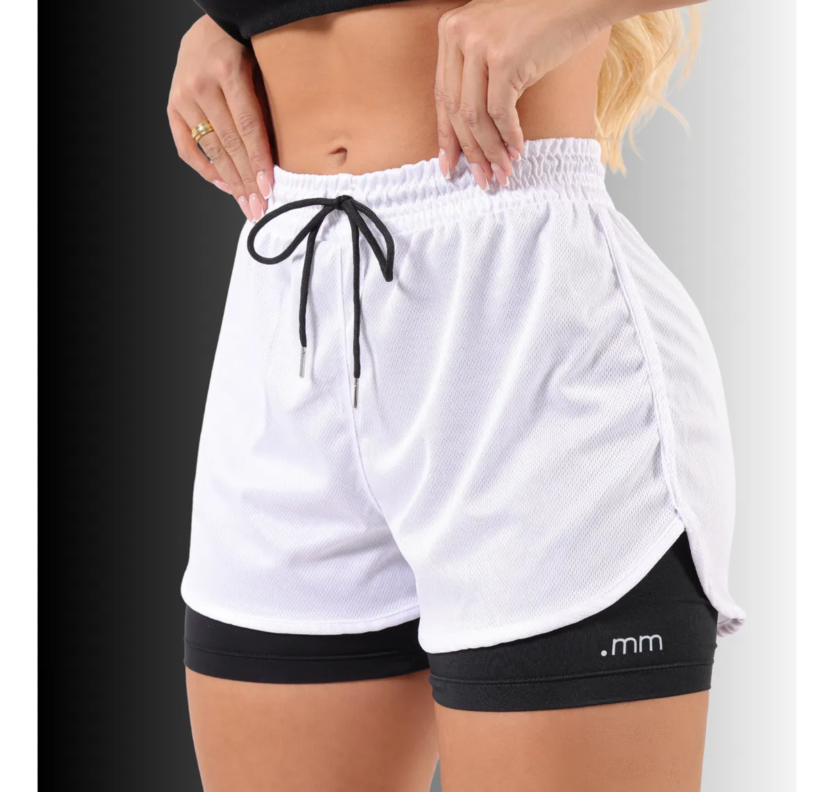 Short Duplo Compreensão Fitness Feminino