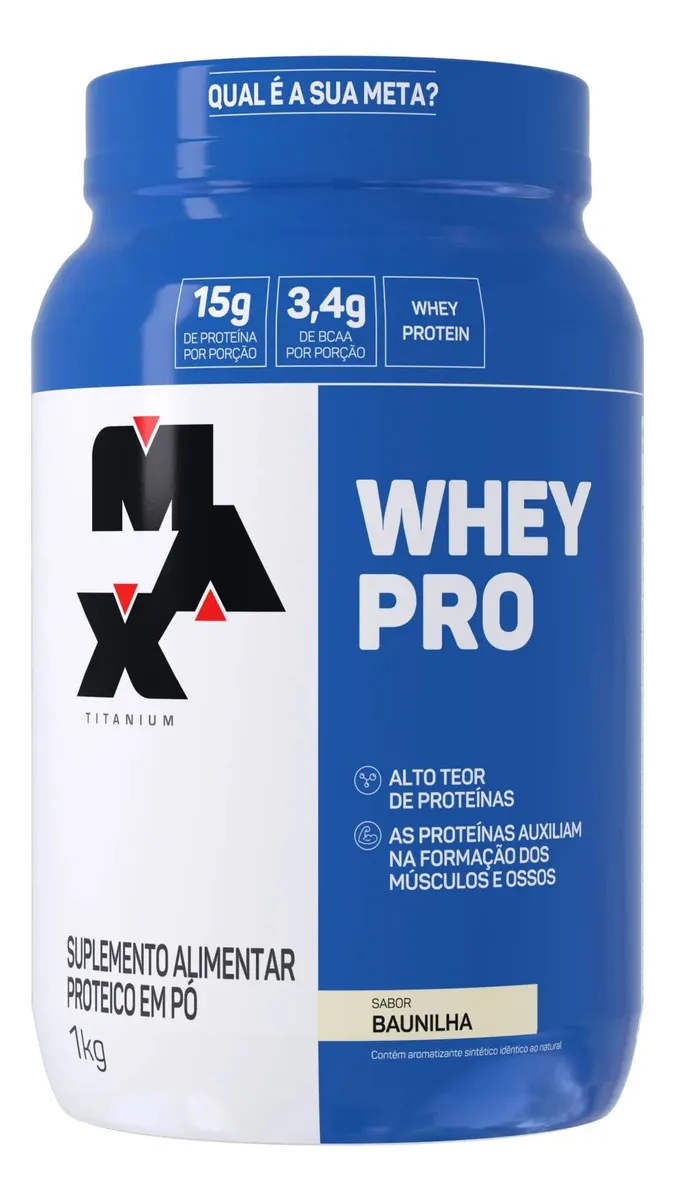 Whey Pro Baunilha Max Titanium 1kg